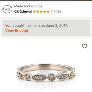 White Gold Art Deco Band